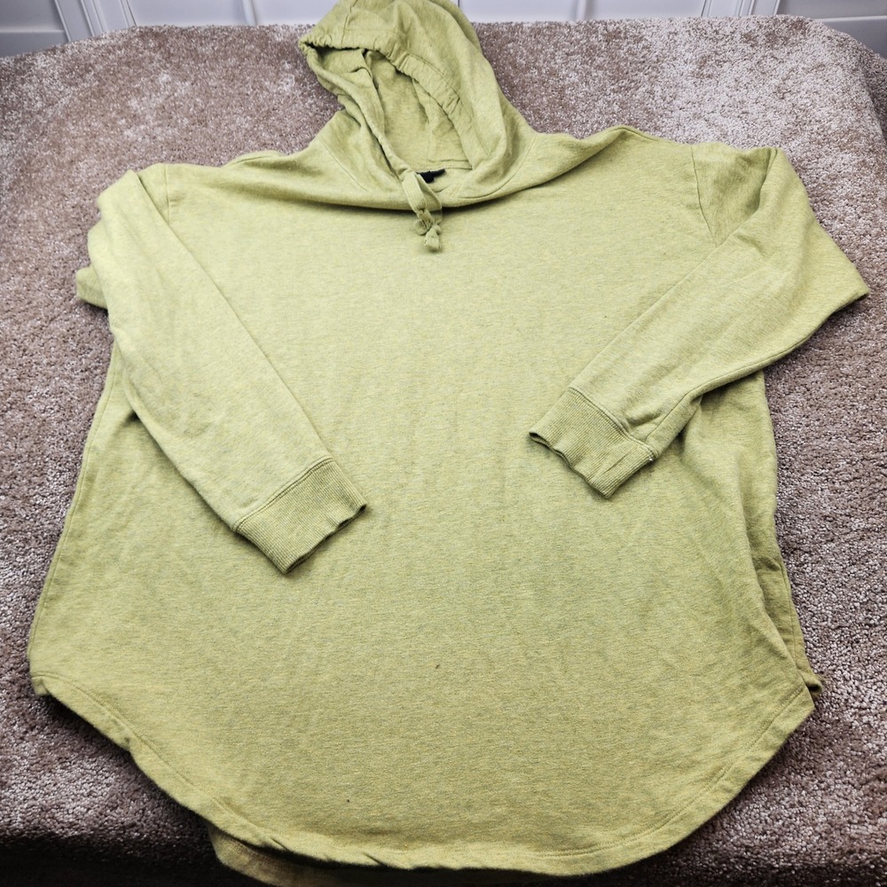 Torrid Womens Size 0 Lime Green Heathered Lightweight Pullover Hoodie Sweatshirt